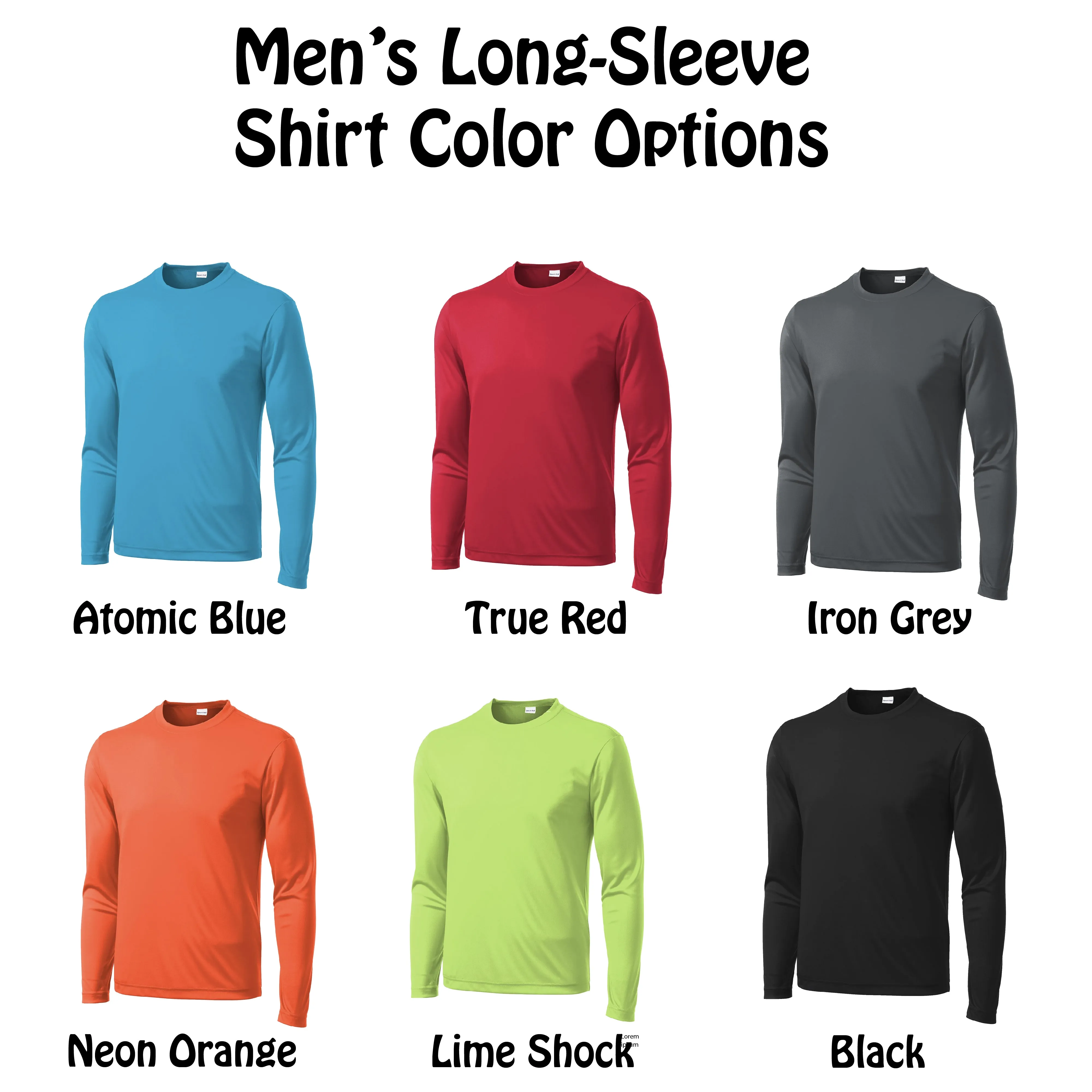 002 With Pickleballs (Green Orange Red) Customizable | Men's Long Sleeve Athletic Shirt | 100% Polyester