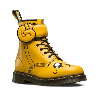 1460 Jake D Yellow Smooth Synthetic PU Leather Lace Up Boot