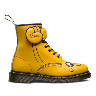 1460 Jake D Yellow Smooth Synthetic PU Leather Lace Up Boot