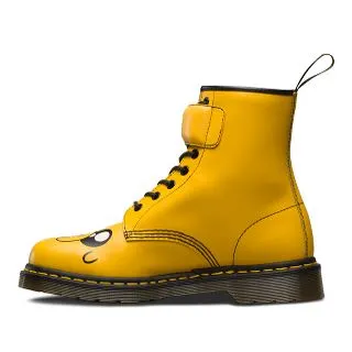 1460 Jake D Yellow Smooth Synthetic PU Leather Lace Up Boot