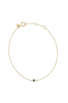 14kt Gold Evil Eye Bracelet