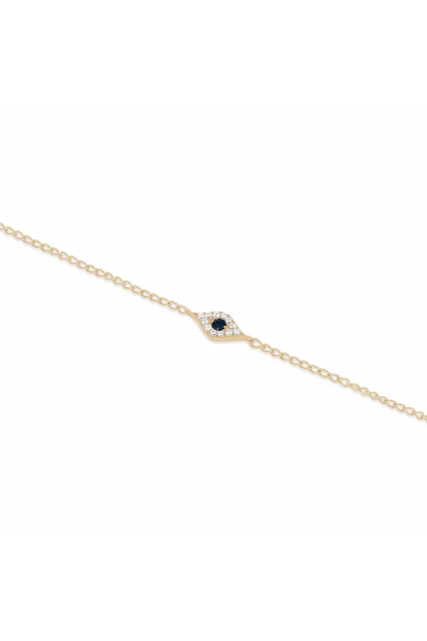 14kt Gold Evil Eye Bracelet