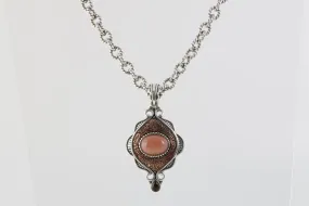 20" Carolyn Pollack 925 Silver & Copper Moonstone & Necklace (73.45g.)