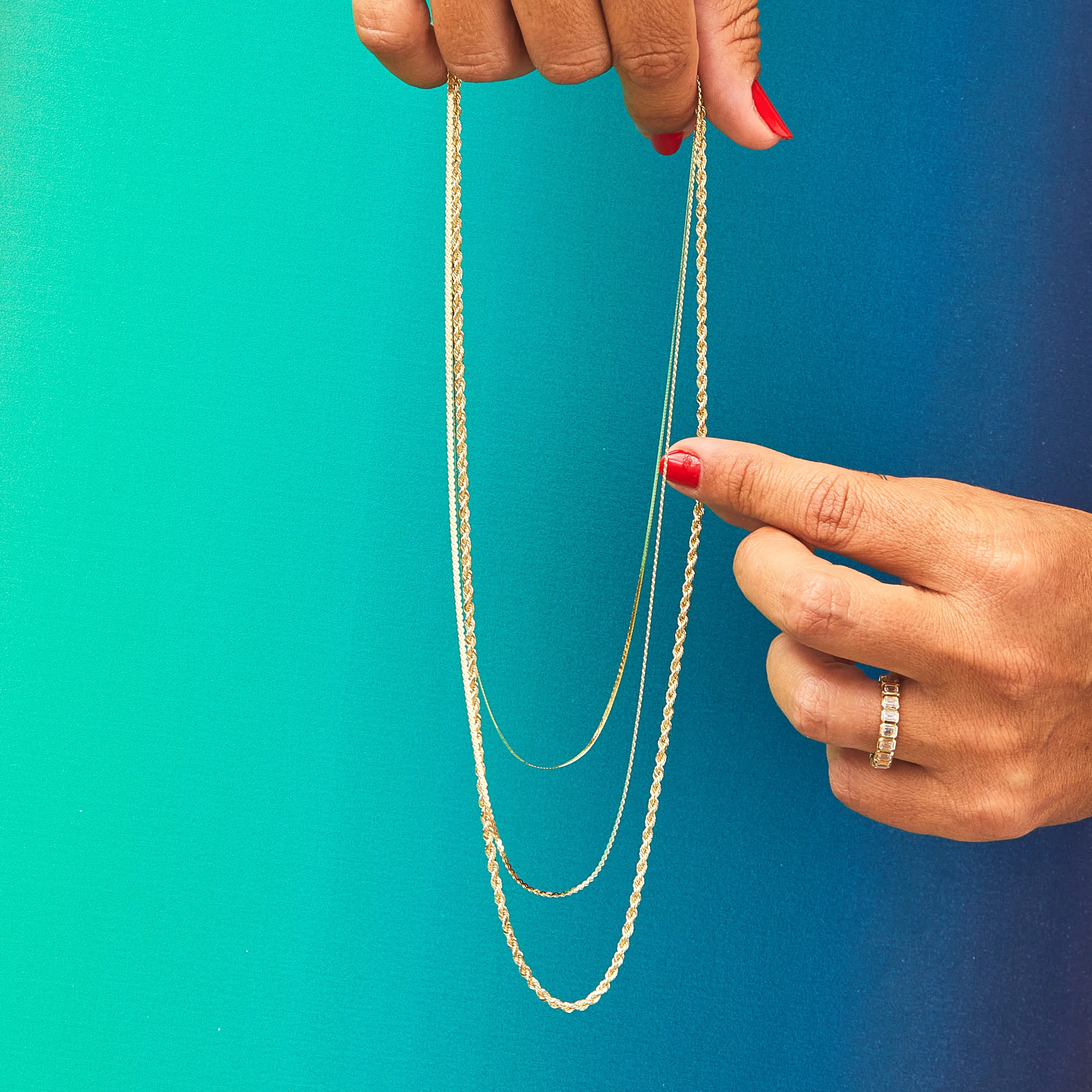 2.5mm Twisted Rope Chain Necklace