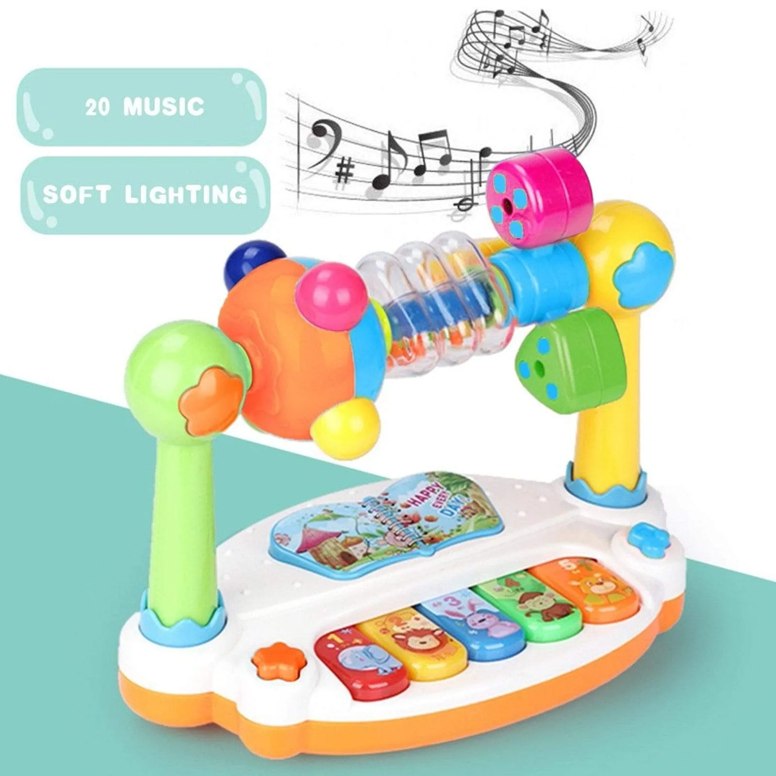 5 Types Farm Animal Sound Kids Piano Music Toy Musical Animals Sounding Keyboard Piano Baby Playing Type Musical Instruments f5