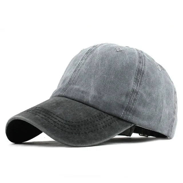 9 colors Washed Denim Two Color Snapback Baseball Cap