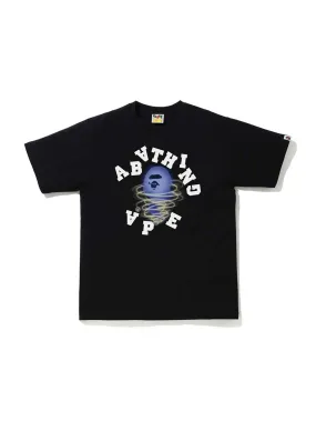 A Bathing Ape Storm Broken College Tee Black/Purple