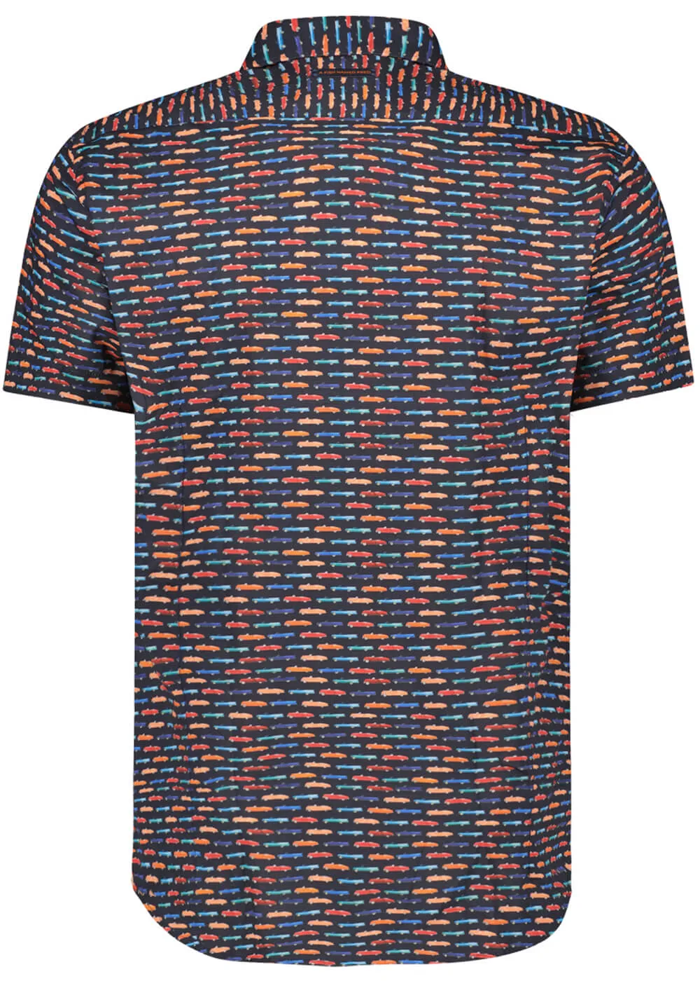 A Fish Named Fred Cadillac Short Sleeve Shirt Navy