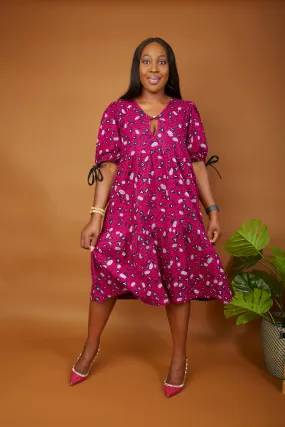 African Print Gypsy Shift Dress - Omerrah