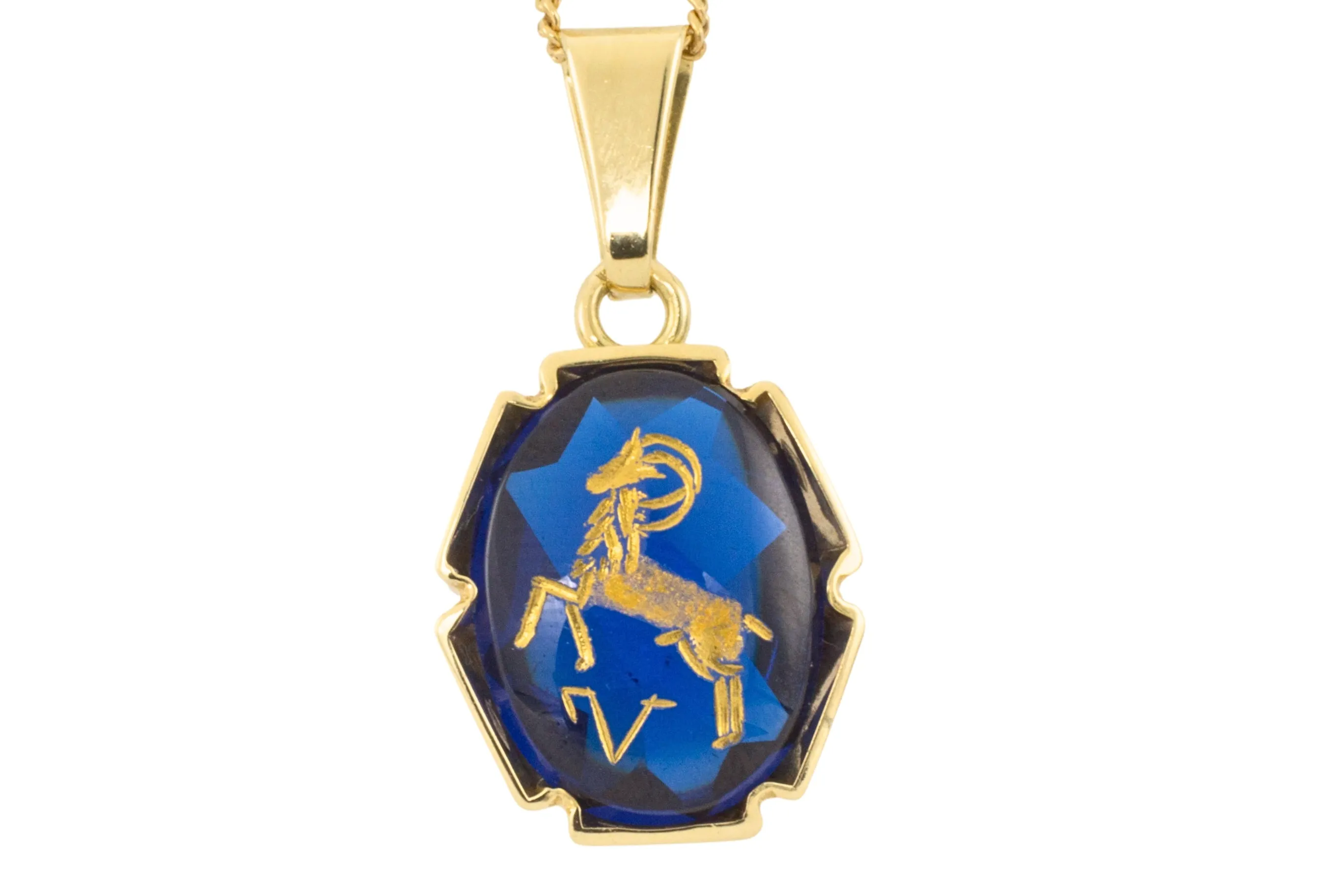 Aries zodiac pendant and chain