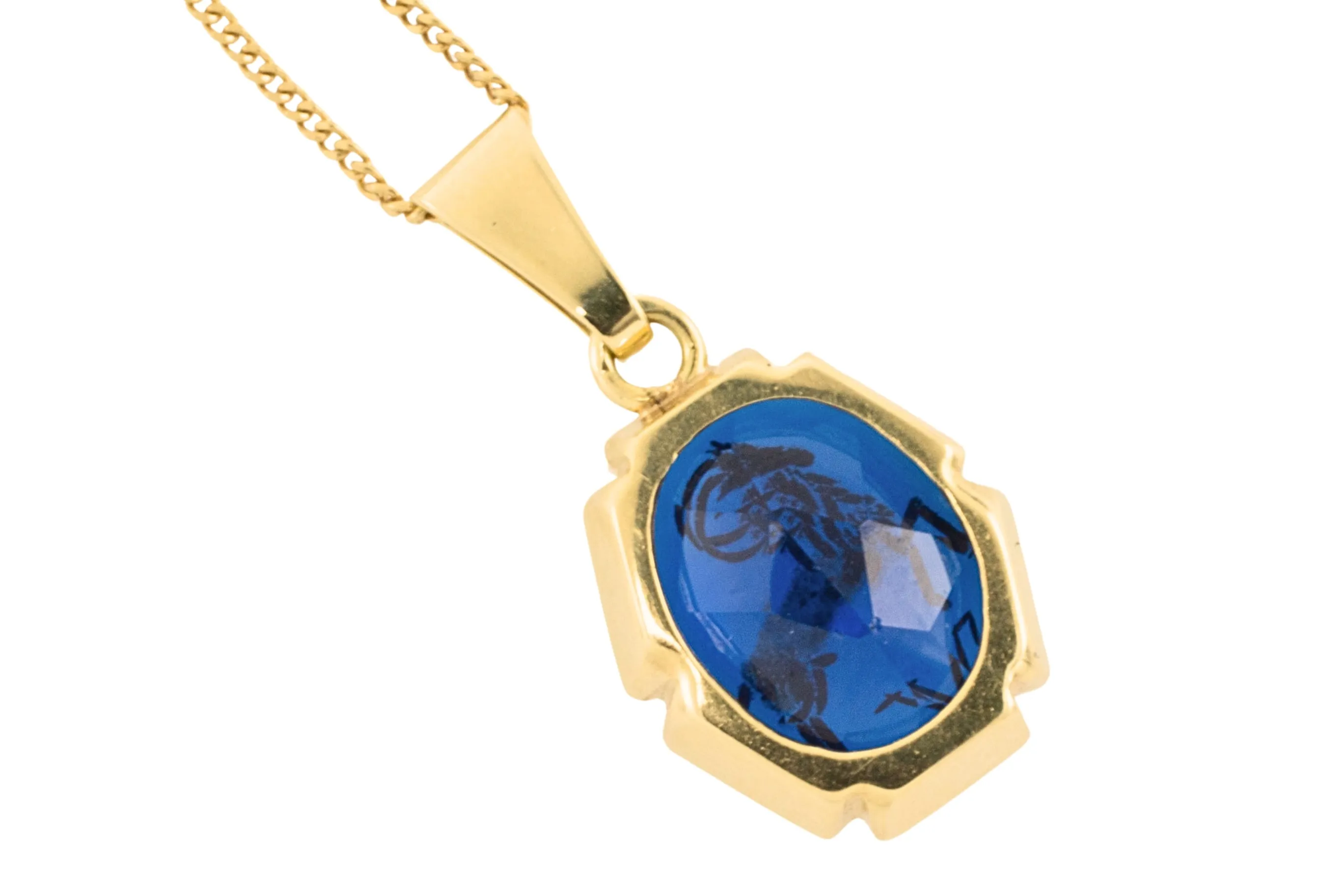 Aries zodiac pendant and chain