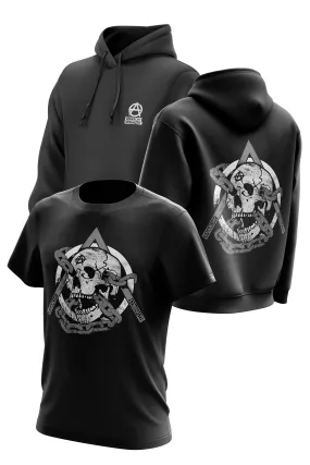 AS 'SKULLCHAIN' HOODIE   TEE COMBO - BLACK