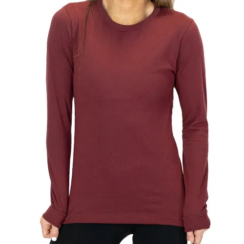 Basic Long Sleeve Tee | Heather Cardinal