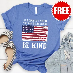 Be Kind Flag Tee - 0