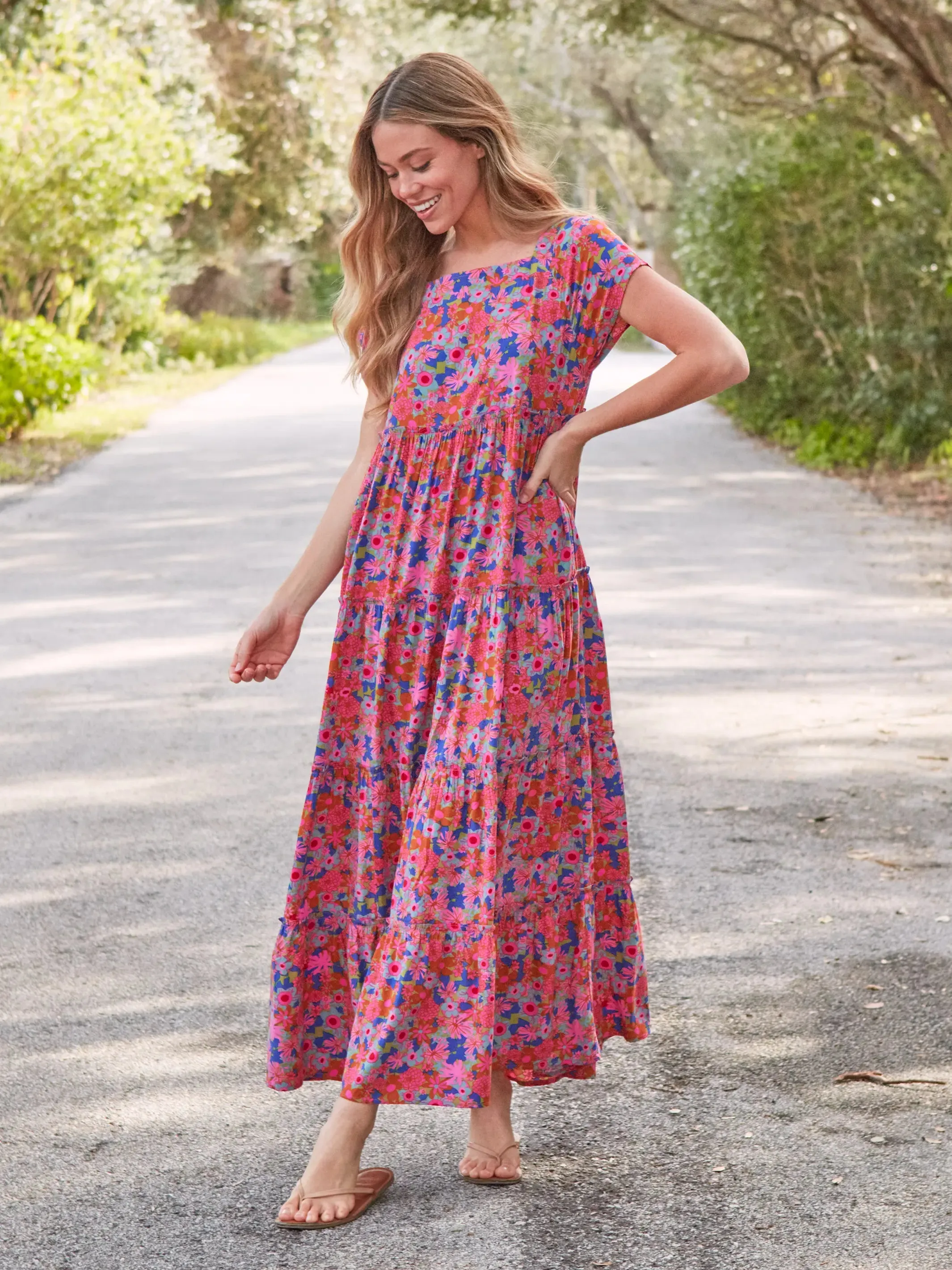 Berkley Maxi Dress - Rust Orchid Pink