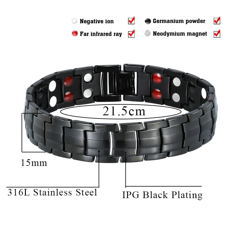 Black Magetic Bracelet For Men Hand Chain Energy Bracelet Bangle