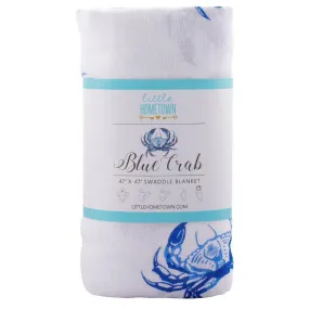 Blue Crab Baby Muslin Swaddle Blanket