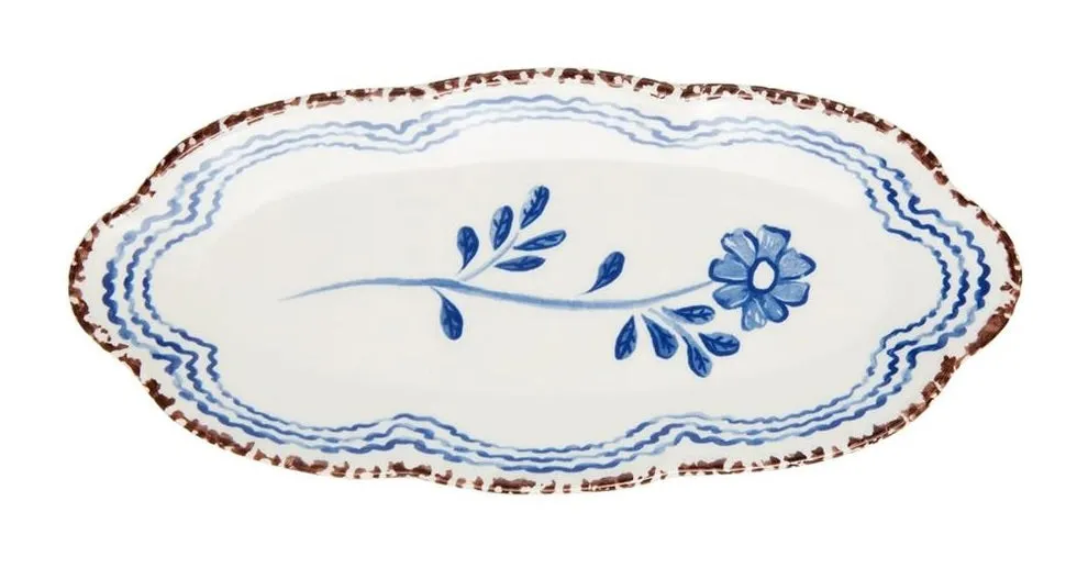 Blue Floral Plate