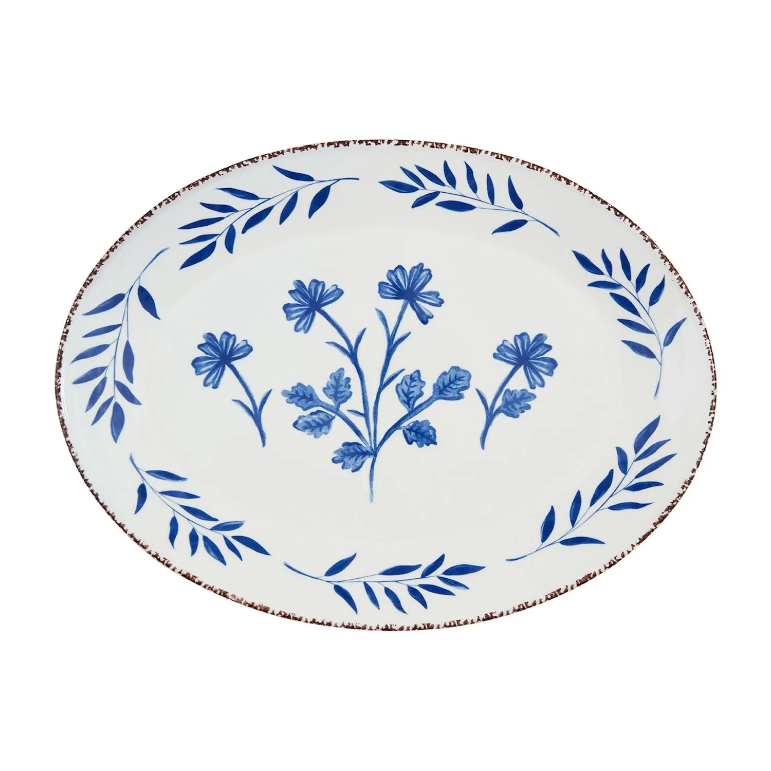 Blue Floral Platter