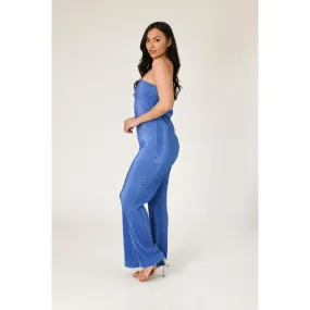 Blue Pleated Co-ord