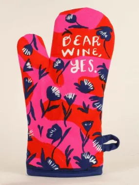 Blueq "Dear Wine, Yes." Oven Mitt