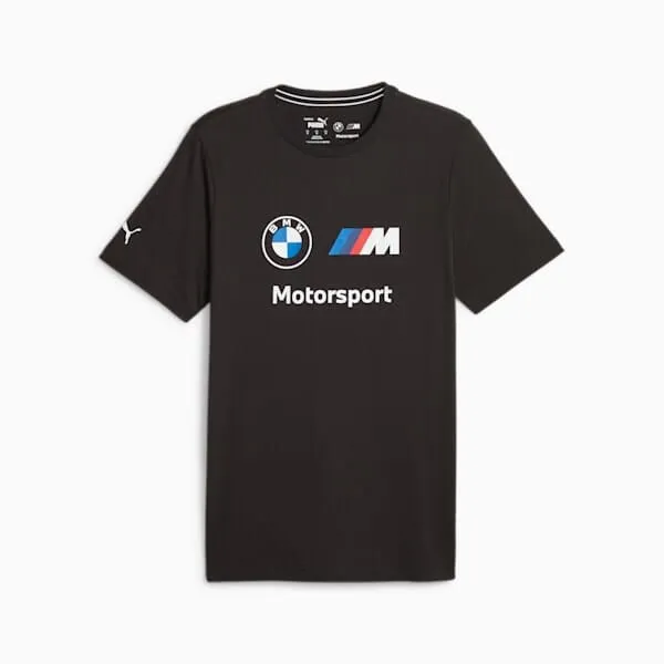 BMW M Motorsport Puma Essentials Logo T-Shirt - Blue/Orange/Blue-M/Black