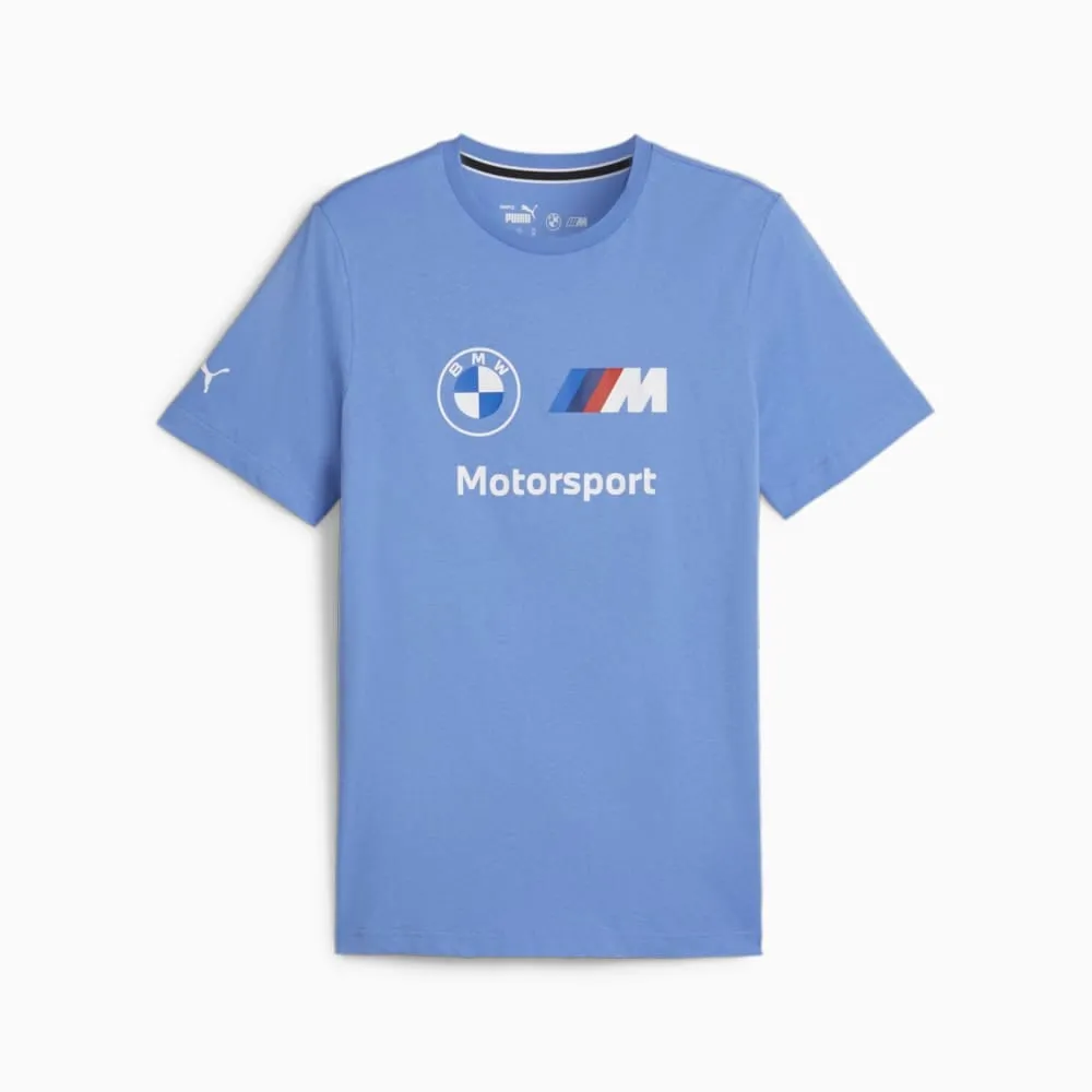 BMW M Motorsport Puma Essentials Logo T-Shirt - Blue/Orange/Blue-M/Black