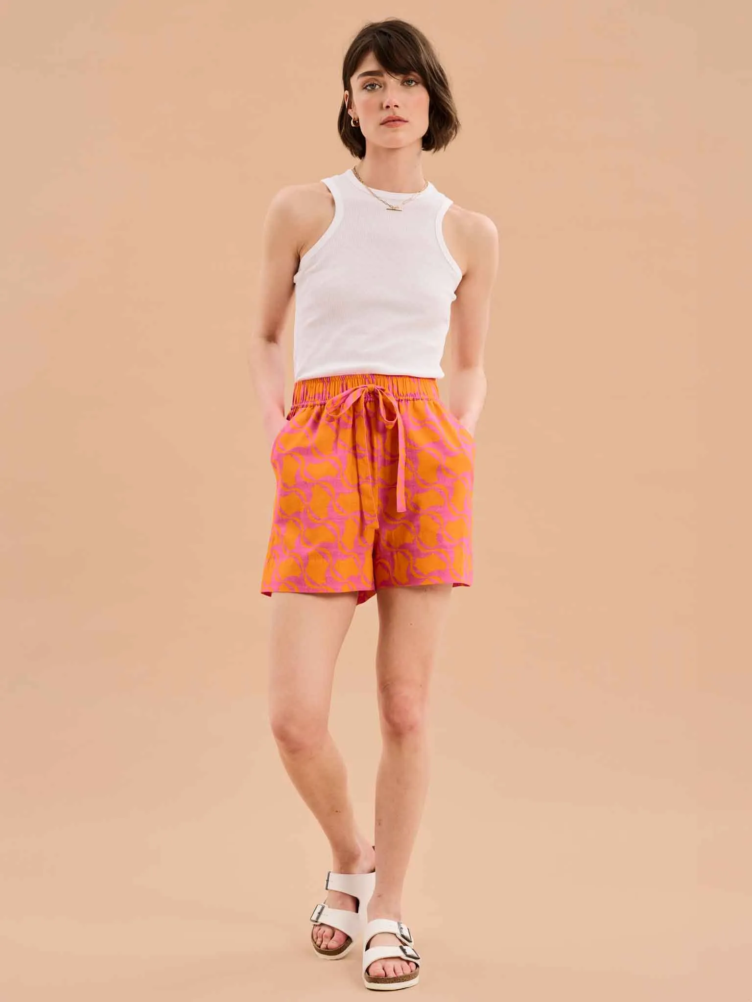 Canaria Elasticated Geo Print Shorts