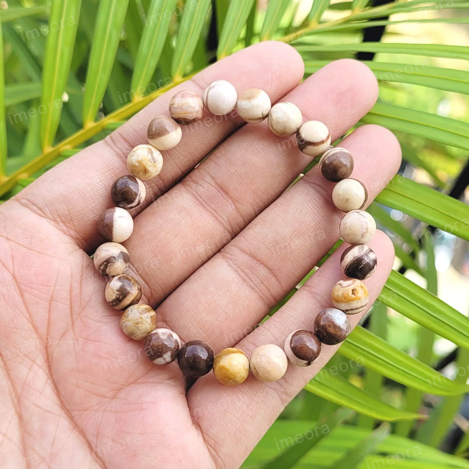 Certified Peanut Jasper 8mm Natural Stone Bracelet