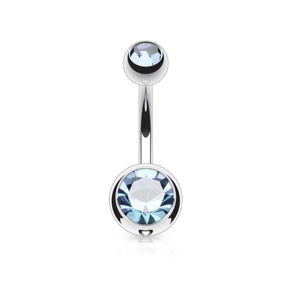 Classique Internally Threaded Gem Belly Rings