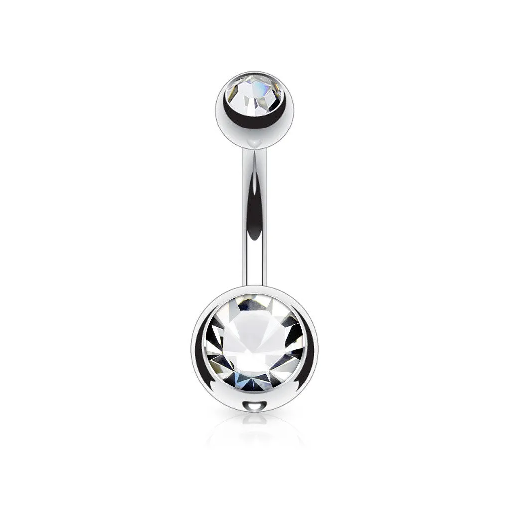 Classique Internally Threaded Gem Belly Rings