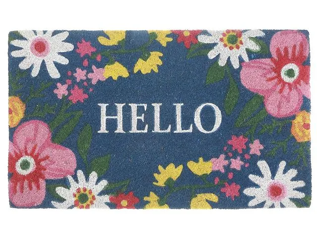 COIR DOOR MAT (FLORAL HELLO)