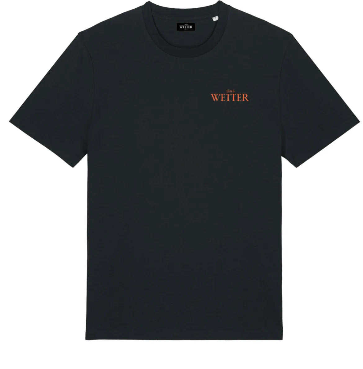 Das Wetter-Shirt »Es kann nur besser werden« (Schwarz & Orange)