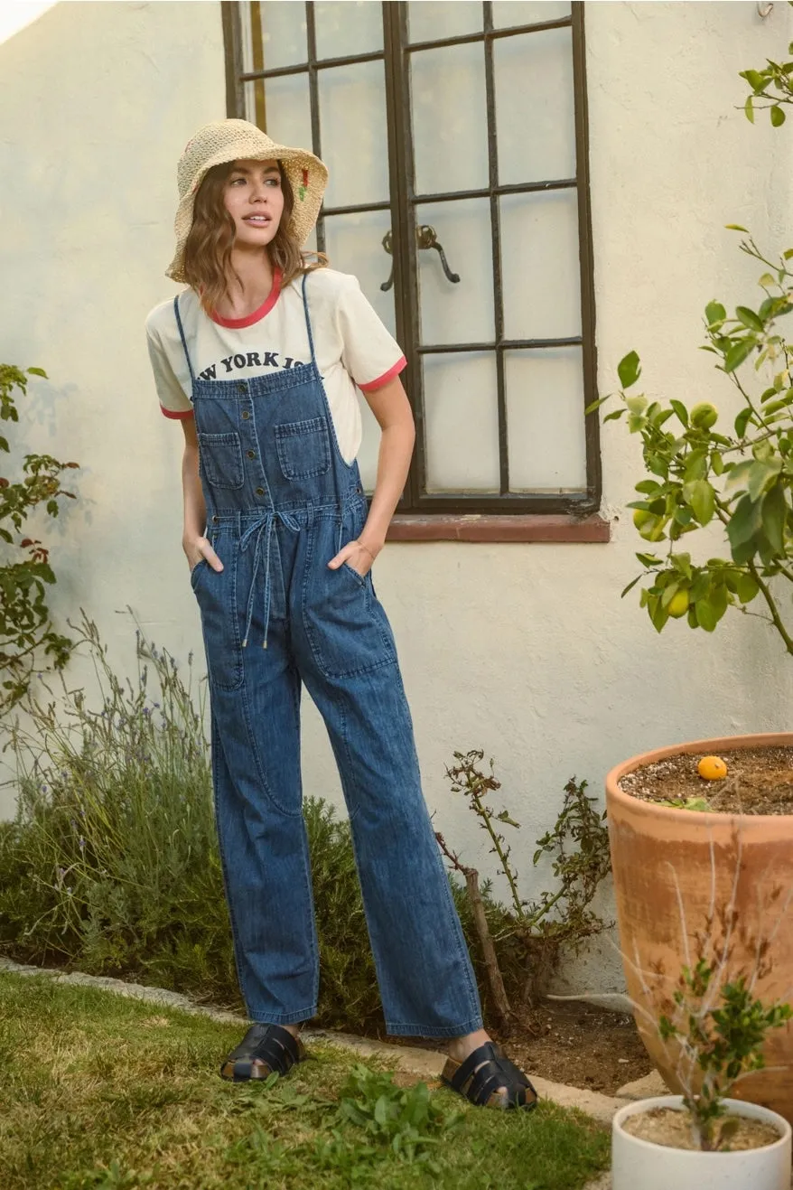 Denim Button Down Jumpsuit