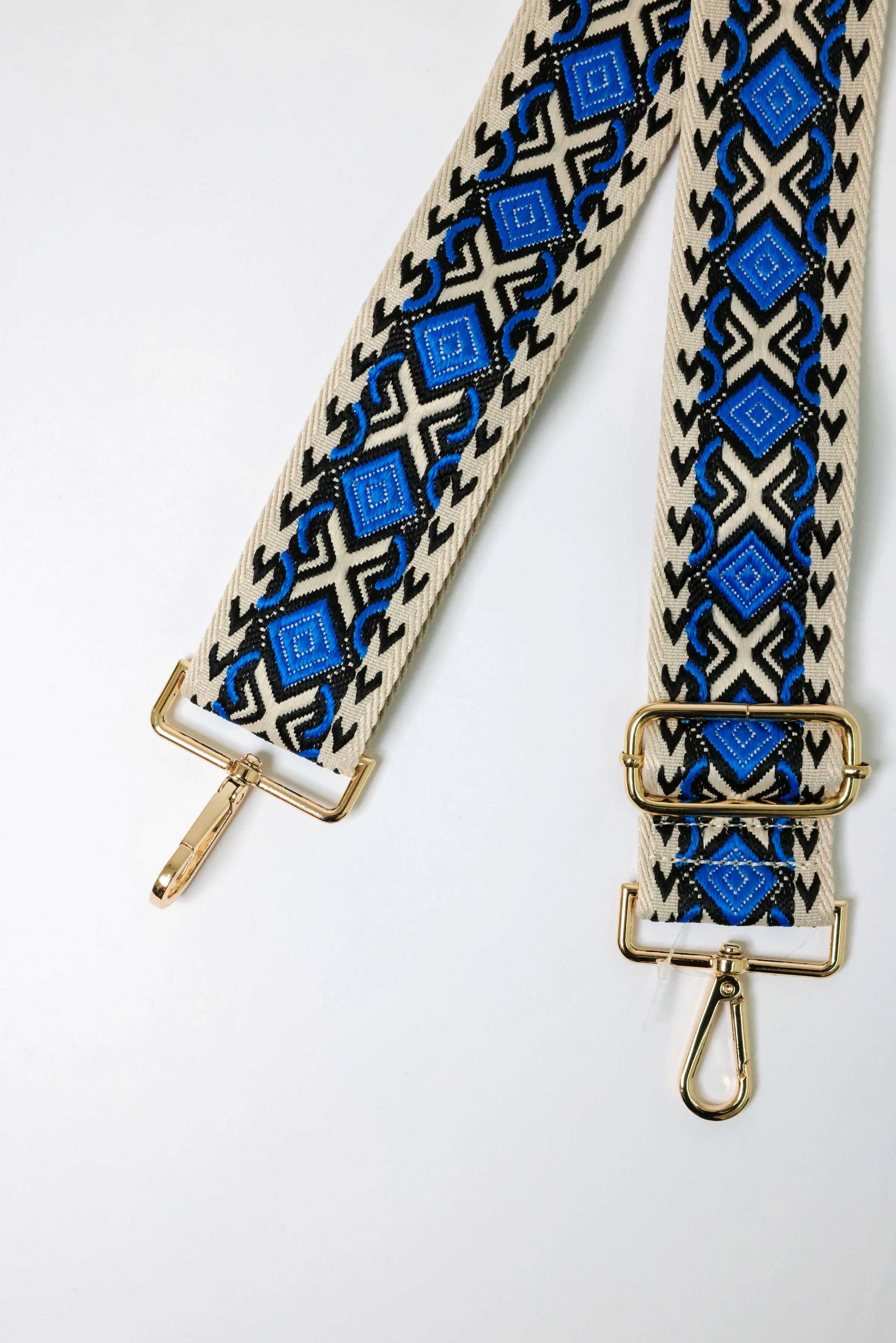 Diamond Electric Blue Bag Strap