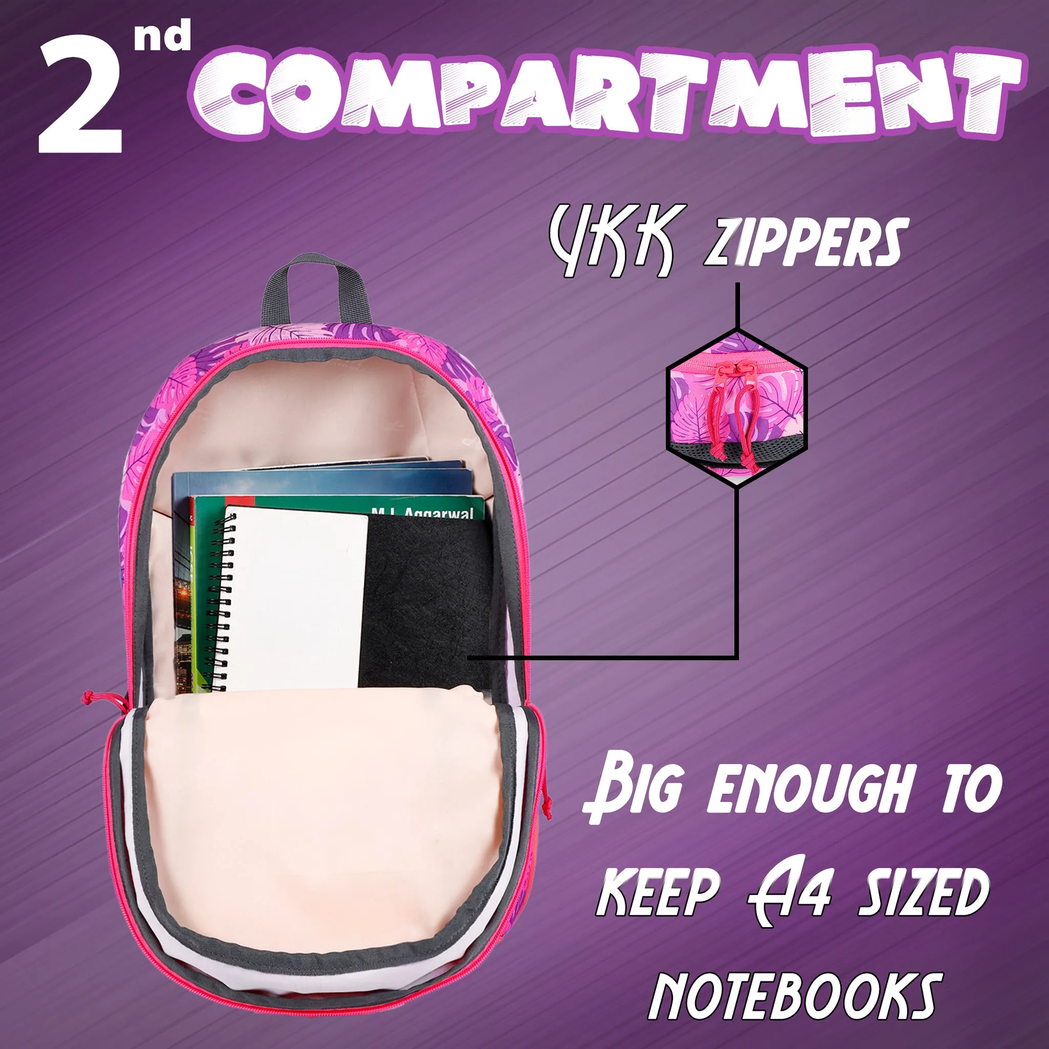 Ellis 17L Tropical pink and purple Backpack