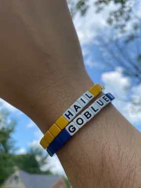 Go Blue Tile Bracelet