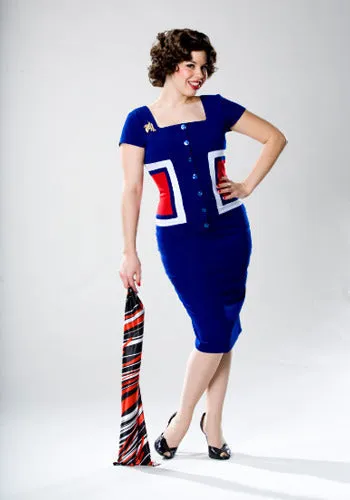 Grace - Joan Holloway pencil dress colorblock