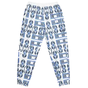 Greek Key White Unisex track pants