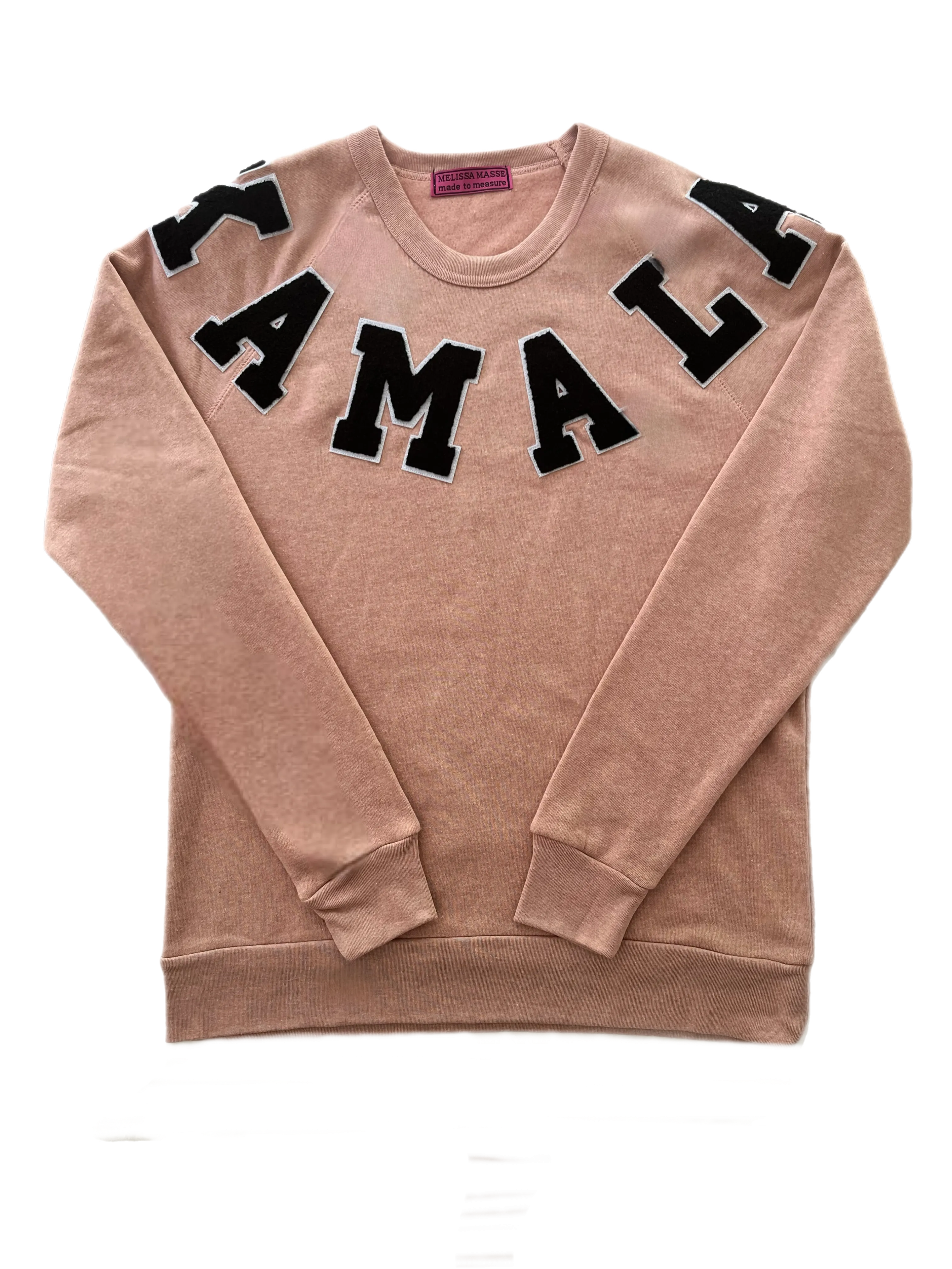 KAMALA varsity letter  organic sweatshirt *available in blush and charcoal