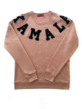 KAMALA varsity letter  organic sweatshirt *available in blush and charcoal