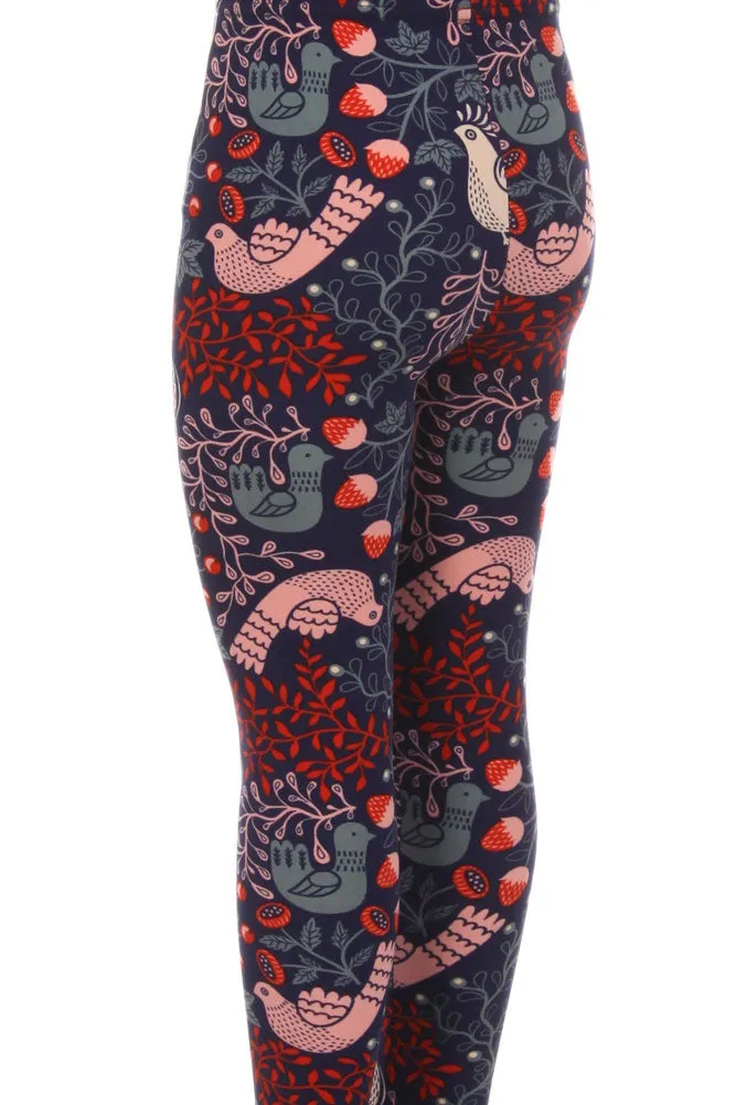 Kid's colorful Owl Birds Pattern Printed Leggings