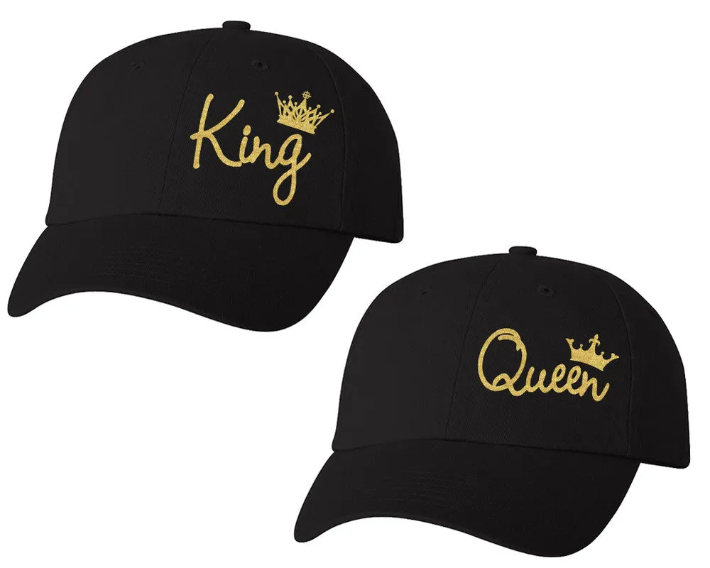 King Queen Couple Matching Baseball Caps, Couple Baseball Hats