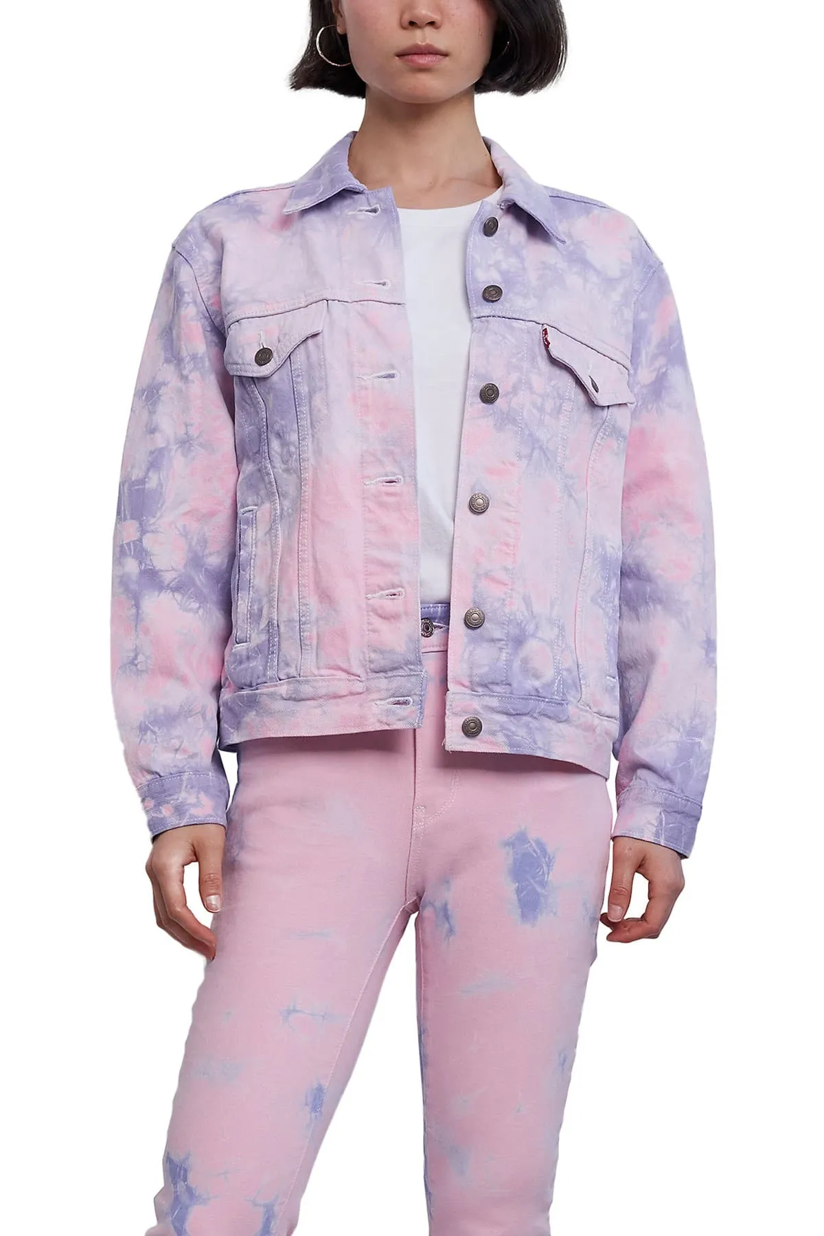 Levi's® Plus Ex-boyfriend Trucker Jacket - Tie Dye