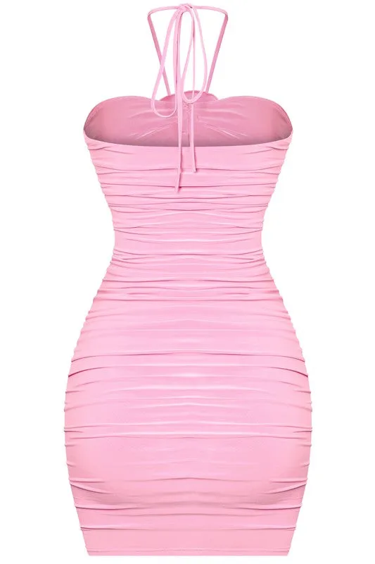 Melina halter dress (Pink)