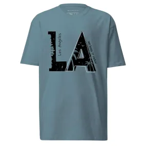 Men's Agave Blue City Culture Theme Graphic Tee