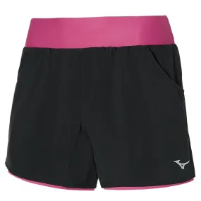 Mizuno 2 in 1 4.5inch Short (Women's) - Black/Magenta Haze