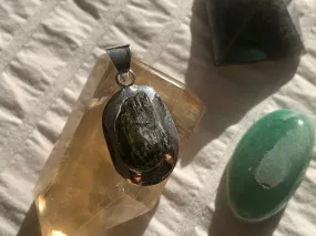 Moldavite Medea Pendant - Freeform F