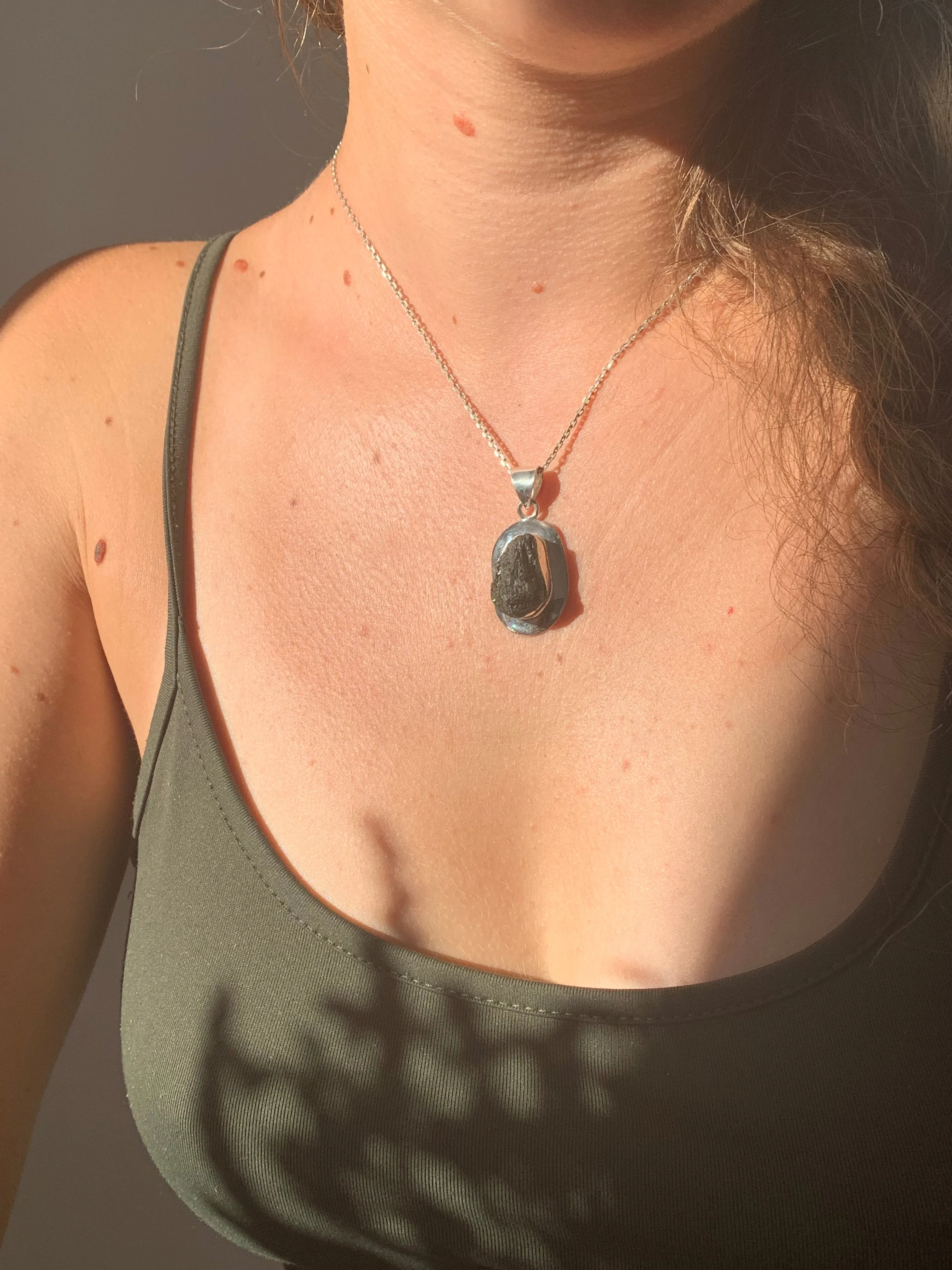 Moldavite Medea Pendant - Freeform F