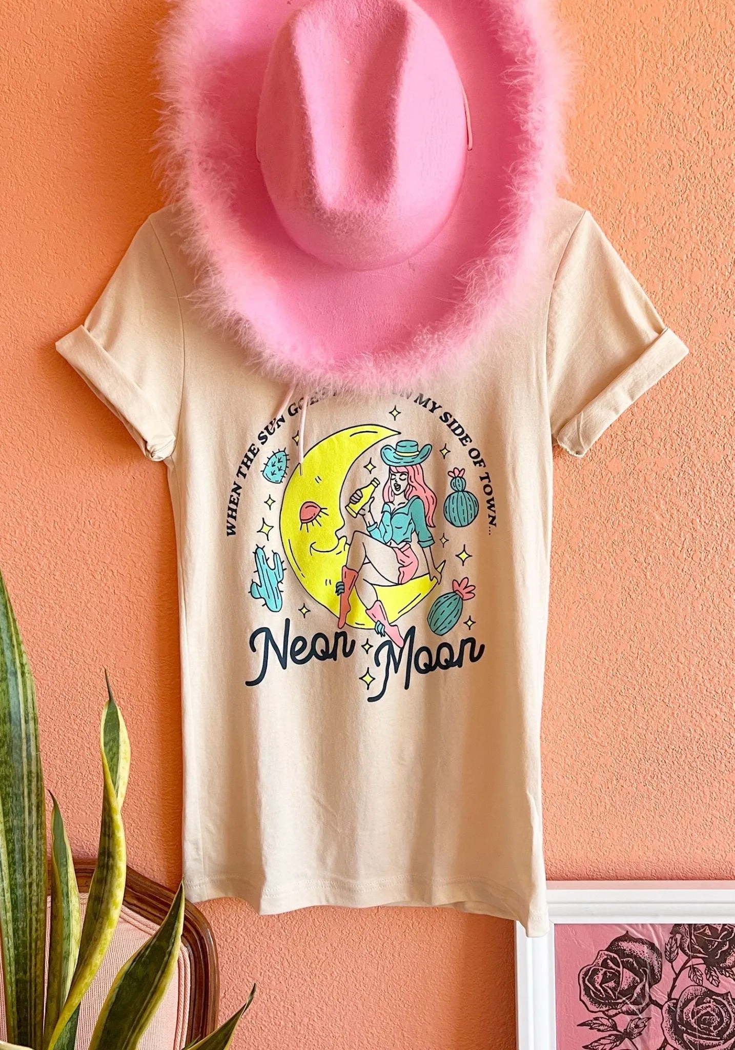 Neon Moon Cream Tee